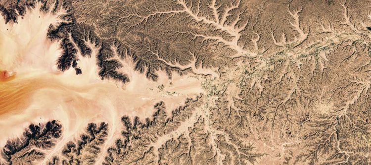 satellite view of rivers