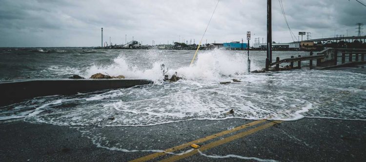 flooded street during hurricane