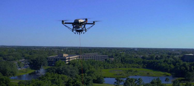 hoverfly drone in air