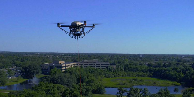 hoverfly drone in air