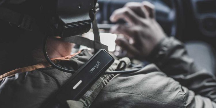 Defense operator with goTenna Pro and mobile phone