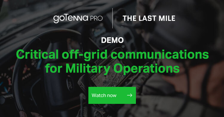 Webinar invite that says: Critical off-grid communications for military operations